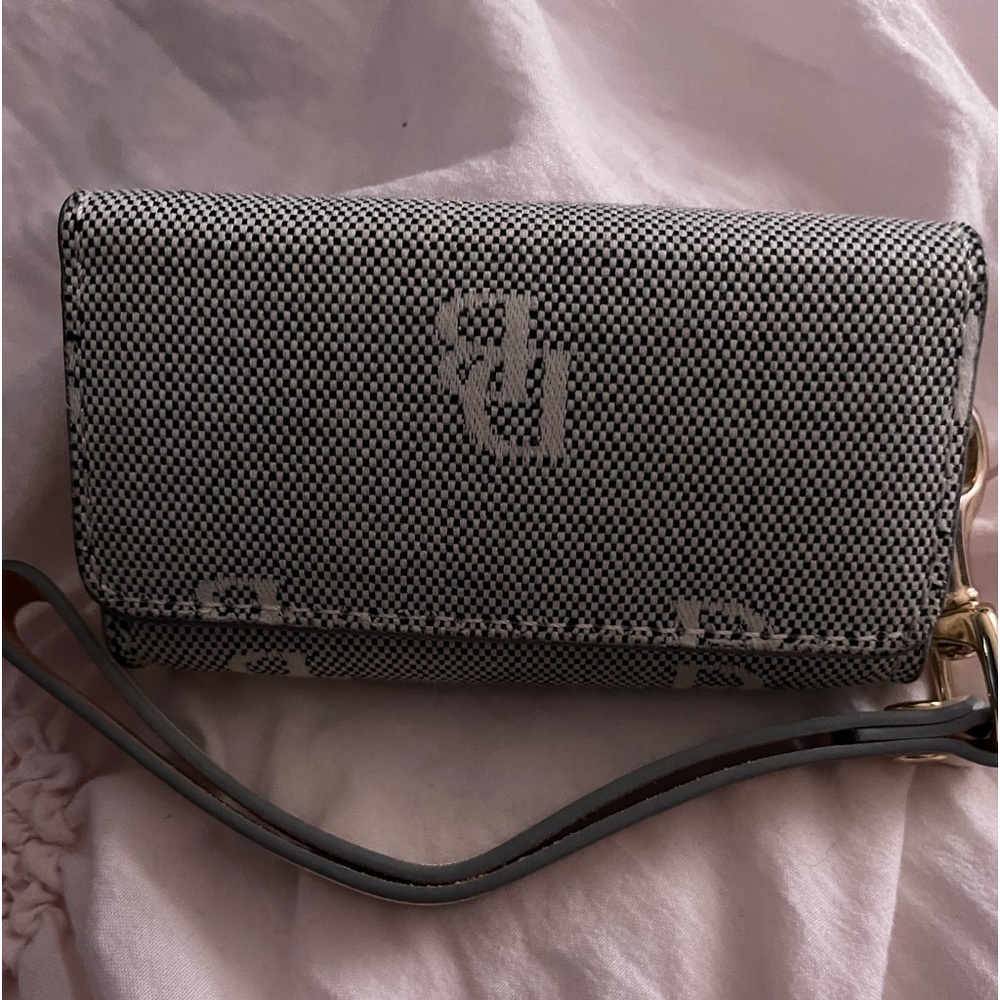 Db Card Case In Black And Cream Tweed With Cream … - image 1